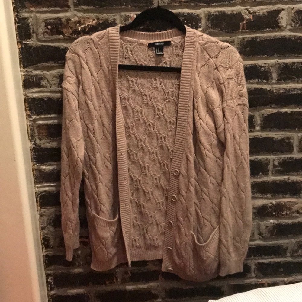 Tan cardigan